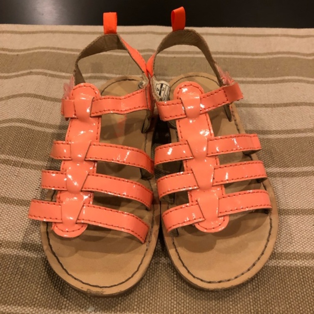 Carters girls sandals size 10 bright summer adjustable strap